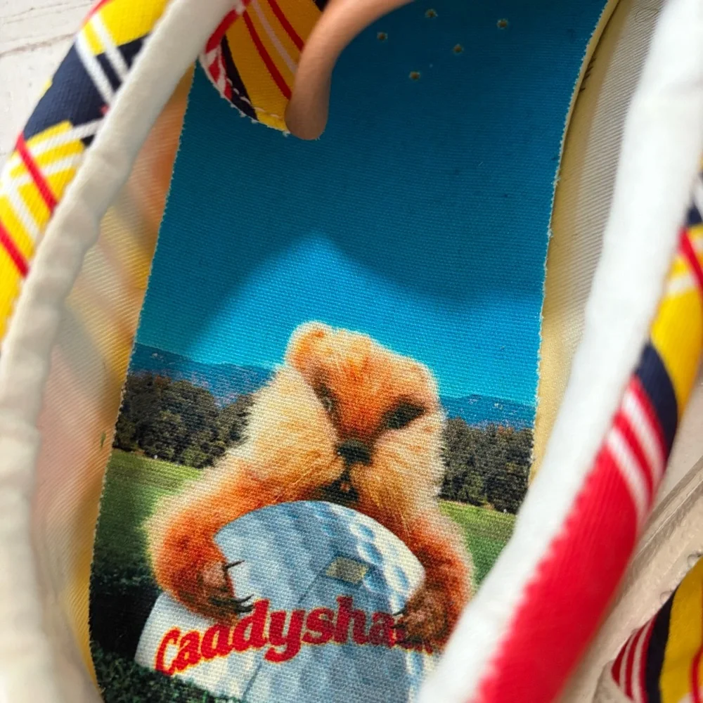 Hey Dude x Caddyshack NWT size 11 Men’s Wally Slip On Plaid Canvas Loafers Golf - Picture 4 of 12